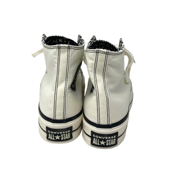 Converse Ctas Lift Platform Sneaker Casual Women Size White Canvas A07113C-WWWWL - Picture 5 of 8